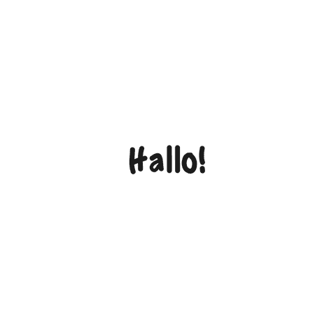Hallo greeting text on transparent background