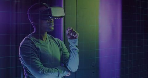 VR Goggles Exploring 6G Technology with Data Visualization - Download Free Stock Images Pikwizard.com
