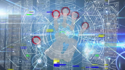 Digital Network Connections Overlay on Urban Landscape