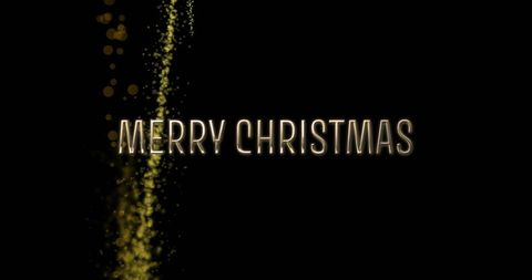 Festive Merry Christmas Text with Golden Glitter Trail - Download Free Stock Images Pikwizard.com