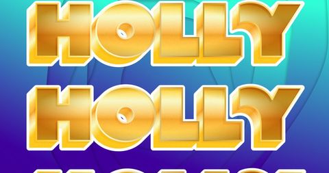 Golden Text Over Vibrant Blue Background Design