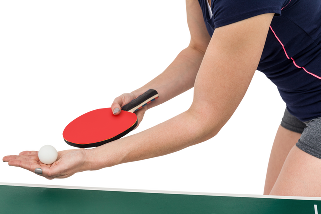 Female Athlete in Action for Table Tennis Game on Transparent Background - Download Free Stock Videos Pikwizard.com