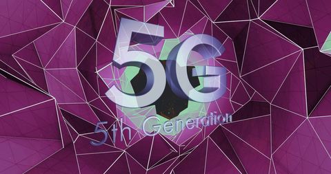 5G Fifth Generation Digital Network Interface Background