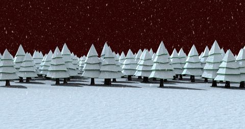 snowy winter night with evergreen trees - Download Free Stock Images Pikwizard.com