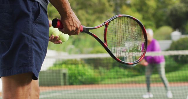 Men Playing Tennis Outdoors on Sunny Day - Download Free Stock Images Pikwizard.com