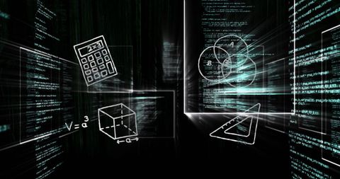 abstract lines of code and geek math symbols - Download Free Stock Images Pikwizard.com