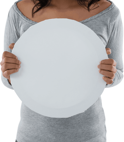 woman holding transparent circle shaped placard, mid section view - Download Free Stock Videos Pikwizard.com