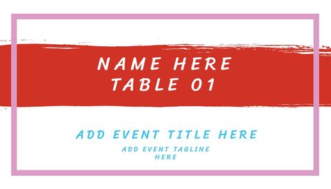 Modern Event Name Card Template with Red Banner - Download Free Stock Templates Pikwizard.com