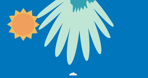 Colorful Parrot Flying over Clouds in Clear Blue Sky - Download Free Stock Images Pikwizard.com