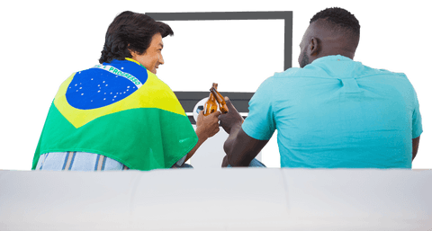football fans cheering together with brazil flag transparent background - Download Free Stock Videos Pikwizard.com