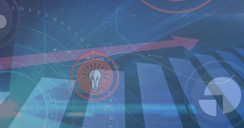 Abstract Digital Graphics with Arrow and Binary Codes - Download Free Stock Images Pikwizard.com