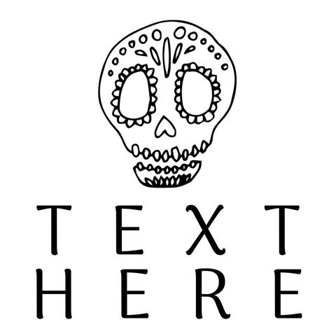 Day of the Dead Sugar Skull Template for Custom Designs - Download Free Stock Templates Pikwizard.com