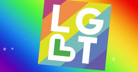 Vibrant LGBT Rainbow Graphic Signifying Pride and Equality