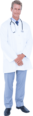 confident male doctor in white lab coat transparent background - Download Free Stock Videos Pikwizard.com