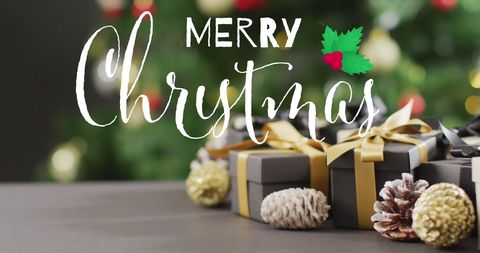 Festive Christmas Gifts with Merry Greetings