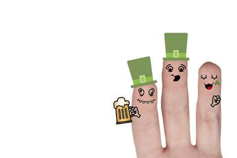 St. Patrick's Day Celebratory Fingers Transparent LOL Mood