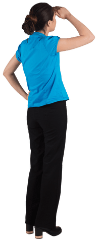 businesswoman in blue blouse looking away transparent png - Download Free Stock Videos Pikwizard.com