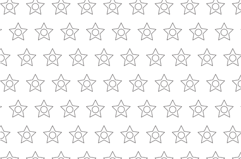Seamless black star pattern on transparent background for creative projects