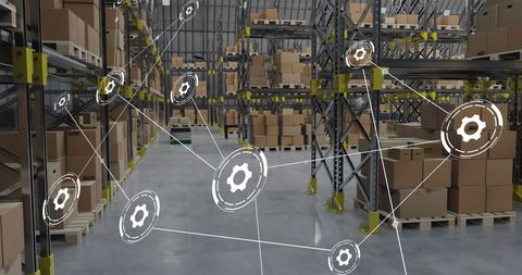 Digital innovation and connectivity in modern warehouse