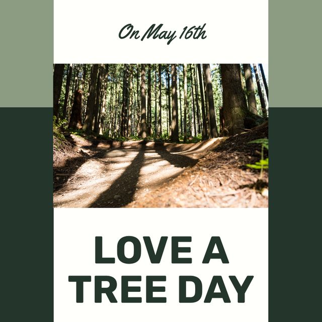 Love a Tree Day Celebration in Tranquil Forest on May 16th - Download Free Stock Templates Pikwizard.com