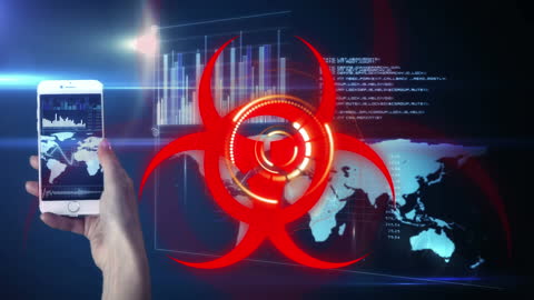 Biohazard Alert and Data Interfaces on Smartphone Display