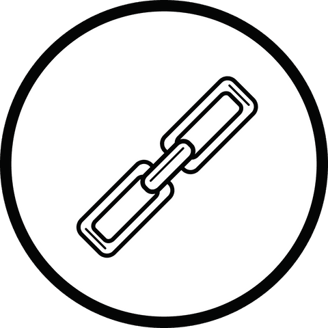 minimalist chain link symbol on transparent wheel icon - Download Free Stock Videos Pikwizard.com
