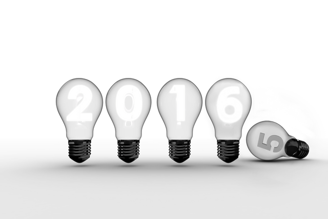 Transparent 2016 New Year Light Bulbs Design, Isolated Vector Illustration - Download Free Stock Videos Pikwizard.com