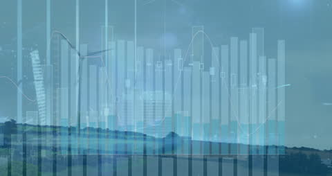 Dynamic Data Visualization Over Serene Landscape