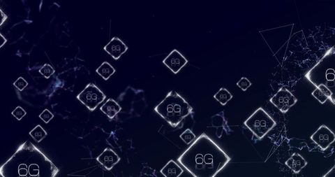 Futuristic 6g technology and digital networking connection