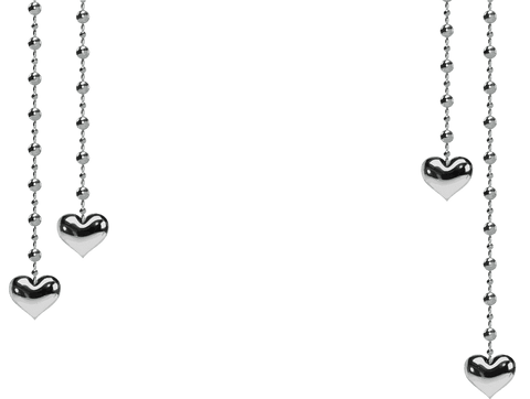 metallic heart pendent chains with transparent background - Download Free Stock Videos Pikwizard.com
