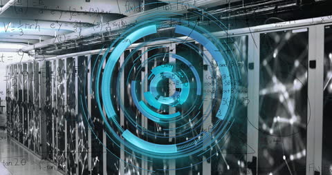 Futuristic Data Center with Animation Elements