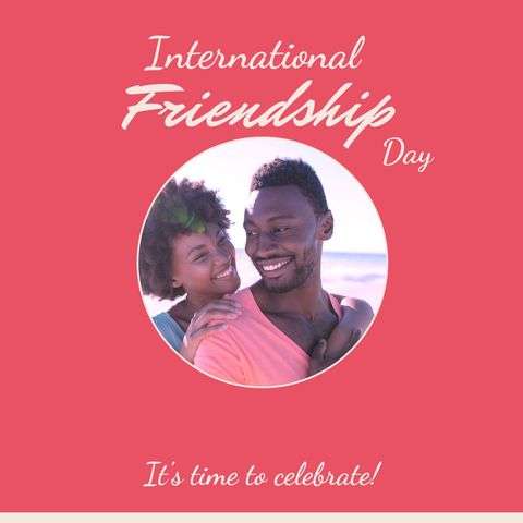 International Friendship Day: Couples Celebrating on Sunny Beach - Download Free Stock Templates Pikwizard.com