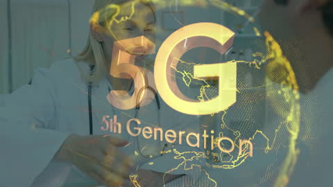 5G Technology and Healthcare Innovation Visual Concept