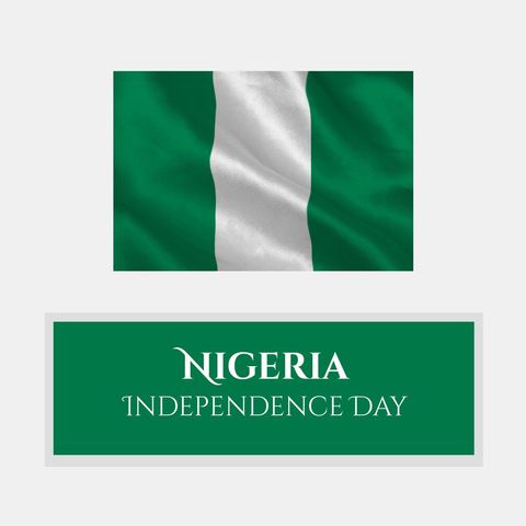 Nigeria Independence Day Celebration with National Flag - Download Free Stock Templates Pikwizard.com