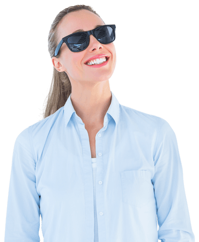 Smiling Blonde Woman in Black Sunglasses Transparent Background - Download Free Stock Videos Pikwizard.com