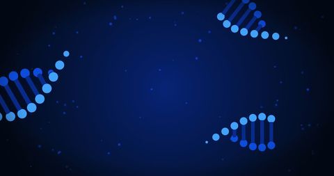 Digital DNA Strands on Blue Background - Download Free Stock Images Pikwizard.com