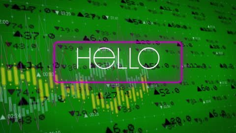 Animated Stock Market Data with Digitally Generated Details