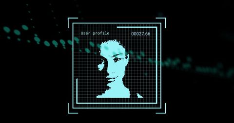Futuristic Facial Recognition Interface Illustration - Download Free Stock Images Pikwizard.com