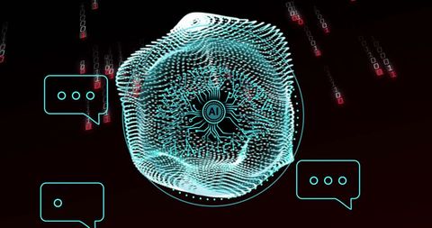 AI Neural Network Concept with Binary Code and Digital Communication Icons - Download Free Stock Images Pikwizard.com