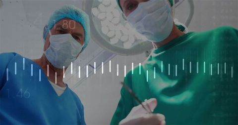 Advanced Medical Surgery with Technology Interface Visualization