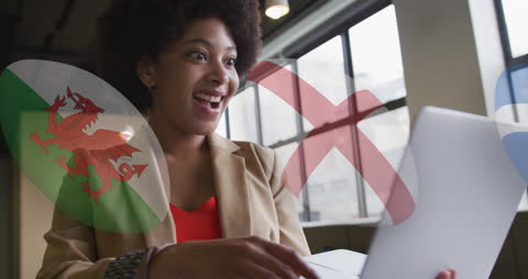 Excited Professional Celebrating Success with Technology