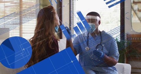 Healthcare Professional Administering Nasal Swab in Modern Telehealth Setting