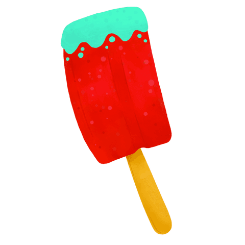 Minimalist Red Popsicle with Green Drip on Transparent Background - Download Free Stock Videos Pikwizard.com