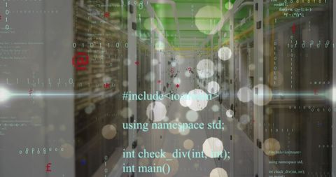 Abstract Digital Data Flow in a Modern Server Room - Download Free Stock Images Pikwizard.com