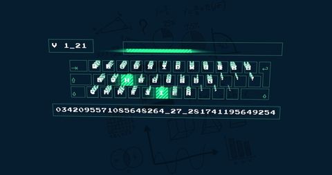 Digital Data Processing with Virtual Keyboard Interface - Download Free Stock Images Pikwizard.com