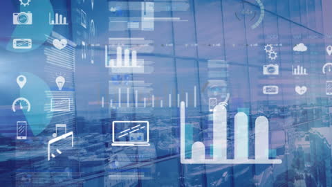 Animated Technology Interface with Financial Data Processing