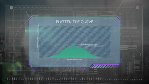 Digital Data Processing Visualization Over City