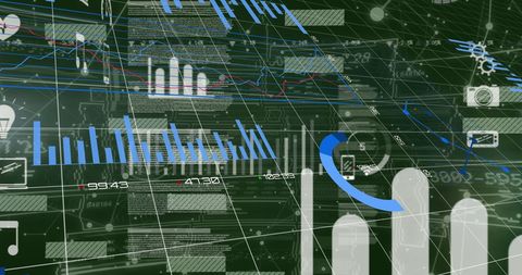 Digital Data Analytics and Financial Graph Analysis - Download Free Stock Images Pikwizard.com