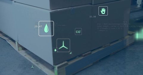 Tracking inventory with augmented reality overlay on palletized cardboard boxes