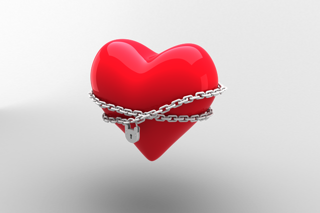 Red Heart With Chain and Padlock on Transparent Background - Download Free Stock Videos Pikwizard.com